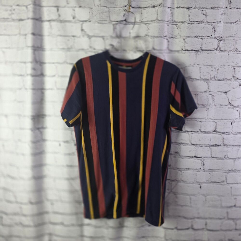 Vintage San Francisco Work Shirt Medium Multicolor Striped Tee